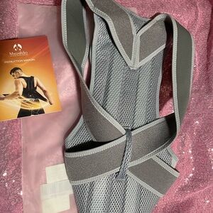 Magnifeko Posture Corrector Gray Mesh Back Support Brace